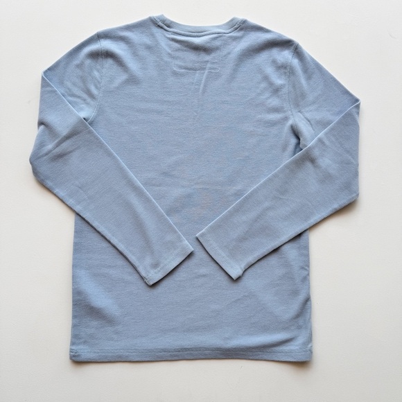 Banana Republic - Long Sleeve Crew Neck Waffle Tee in Blue - Picture 2 of 4